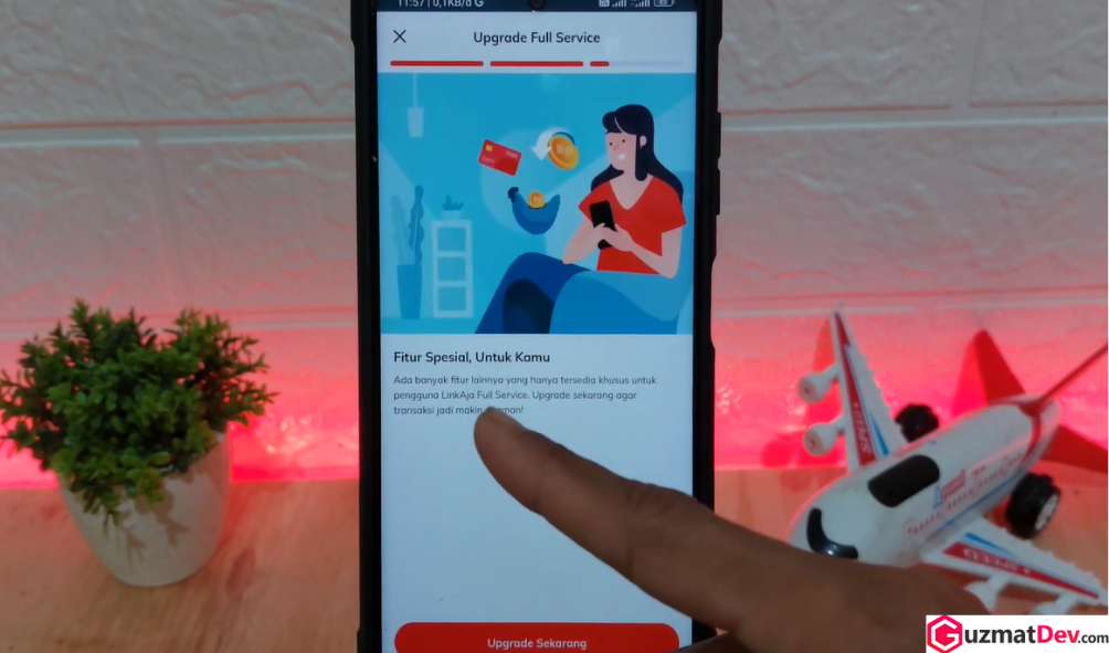 cara upgrade LinkAja ke full service 2