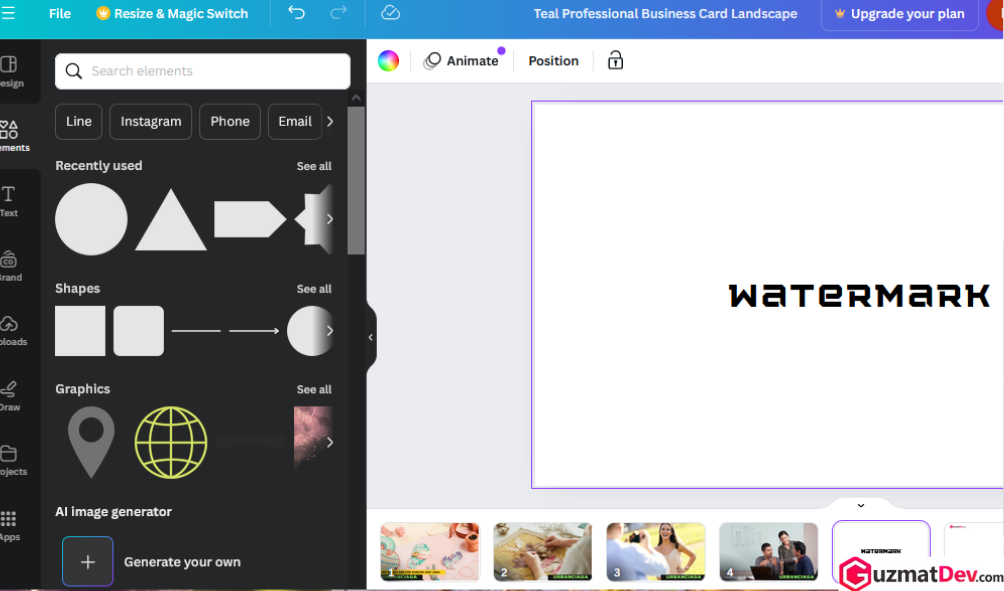 cara membuat watermark transparan di Canva 2