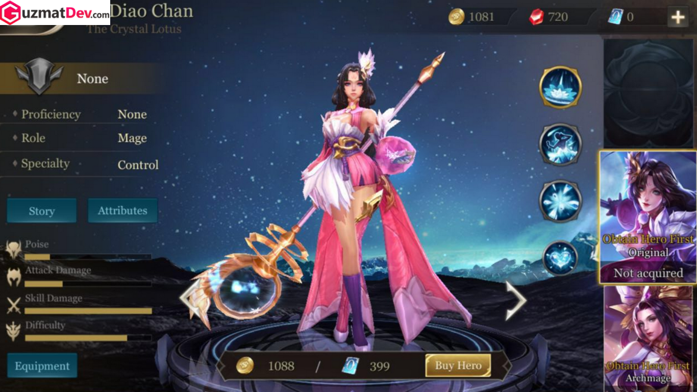 build Diaochan Honor of Kings