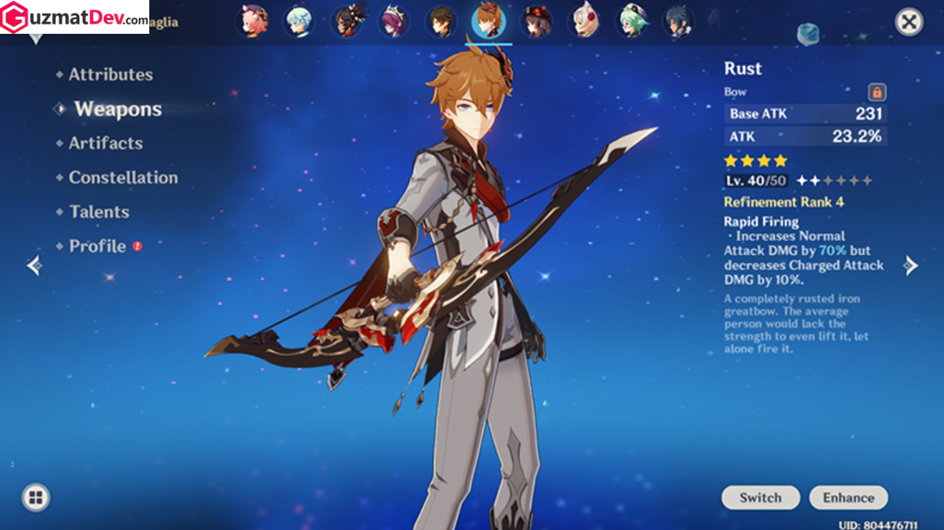 Build Tartaglia Genshin Impact