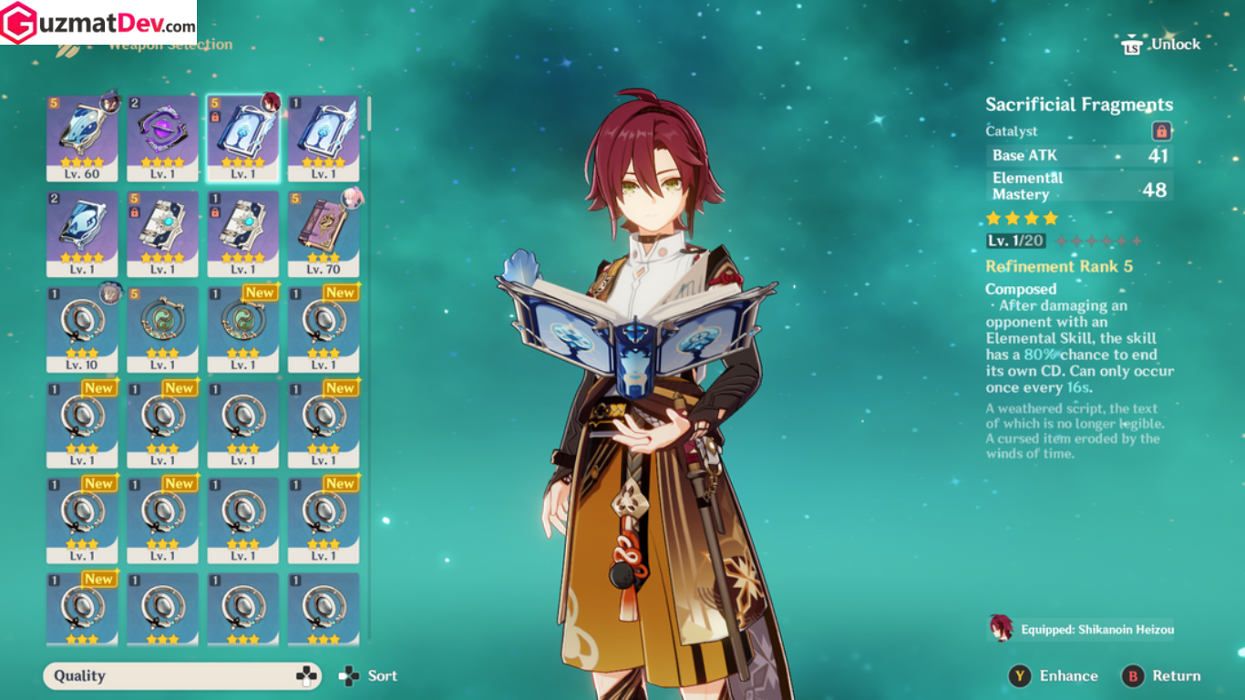 Build Shikanoin Heizou Genshin Impact